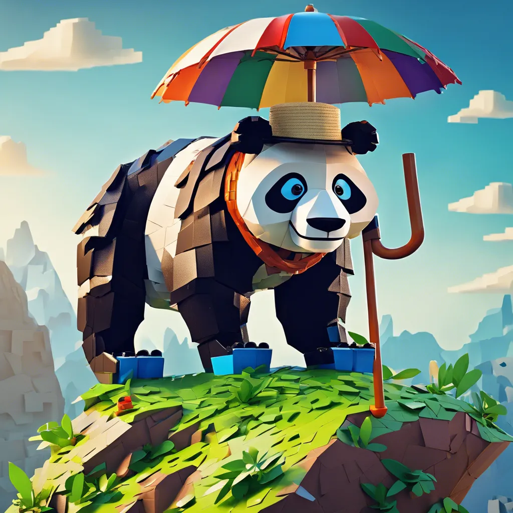 ai nft image of 3d block animals 10