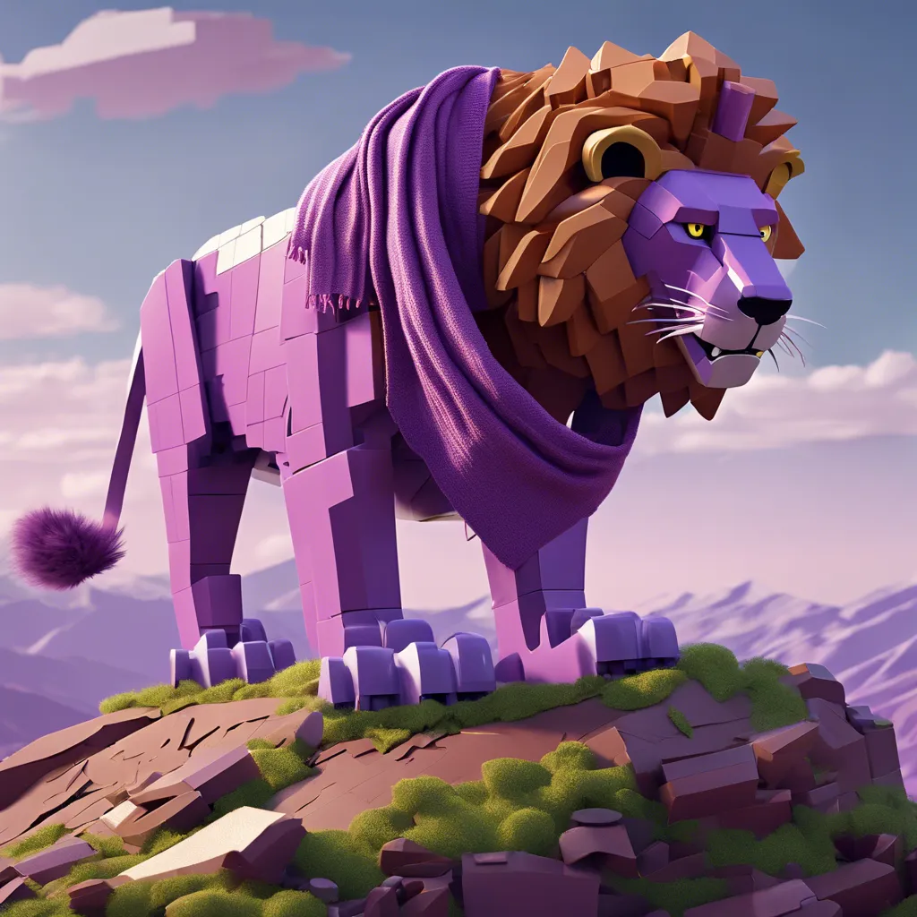 ai nft image of 3d block animals 3