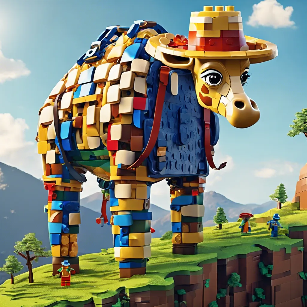 ai nft image of 3d block animals 5