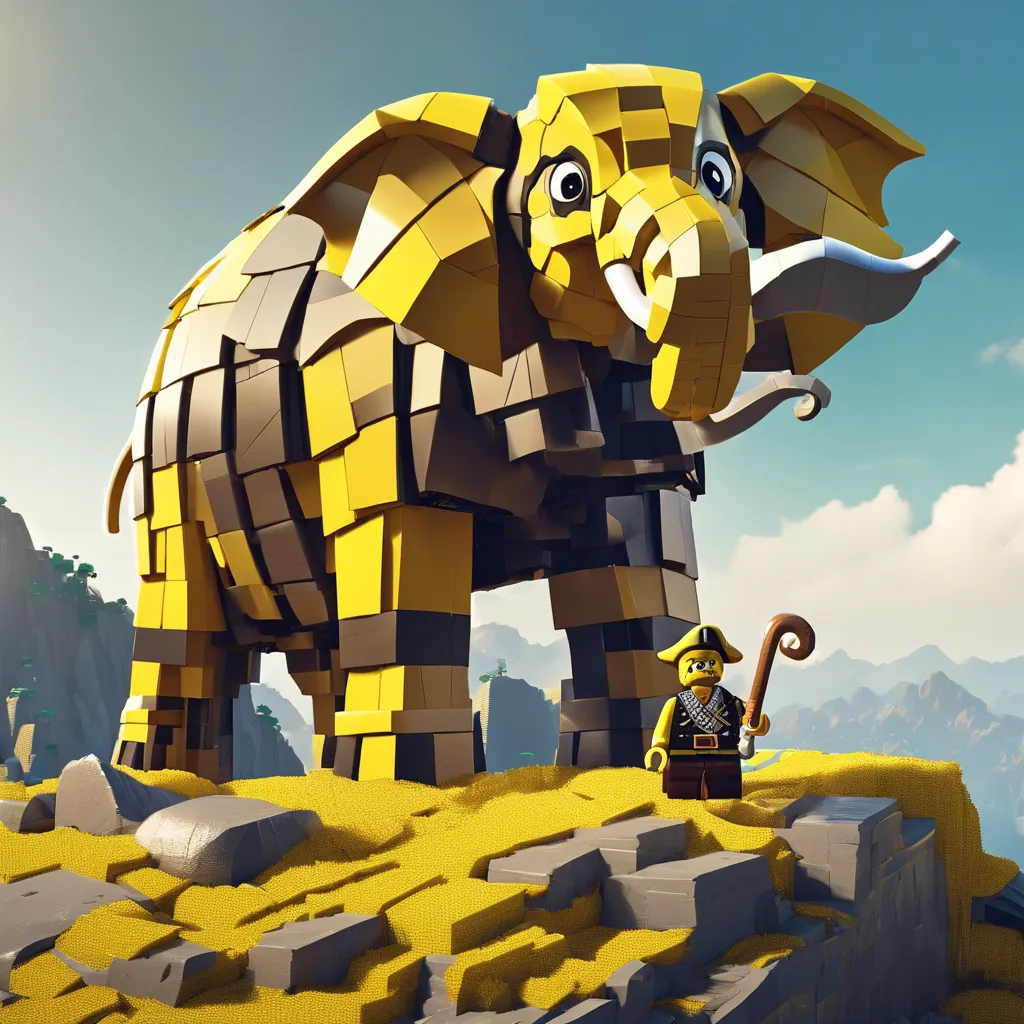 ai nft image of 3d block animals 8