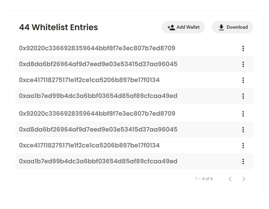 NFT early access list bots filtered from whitelist