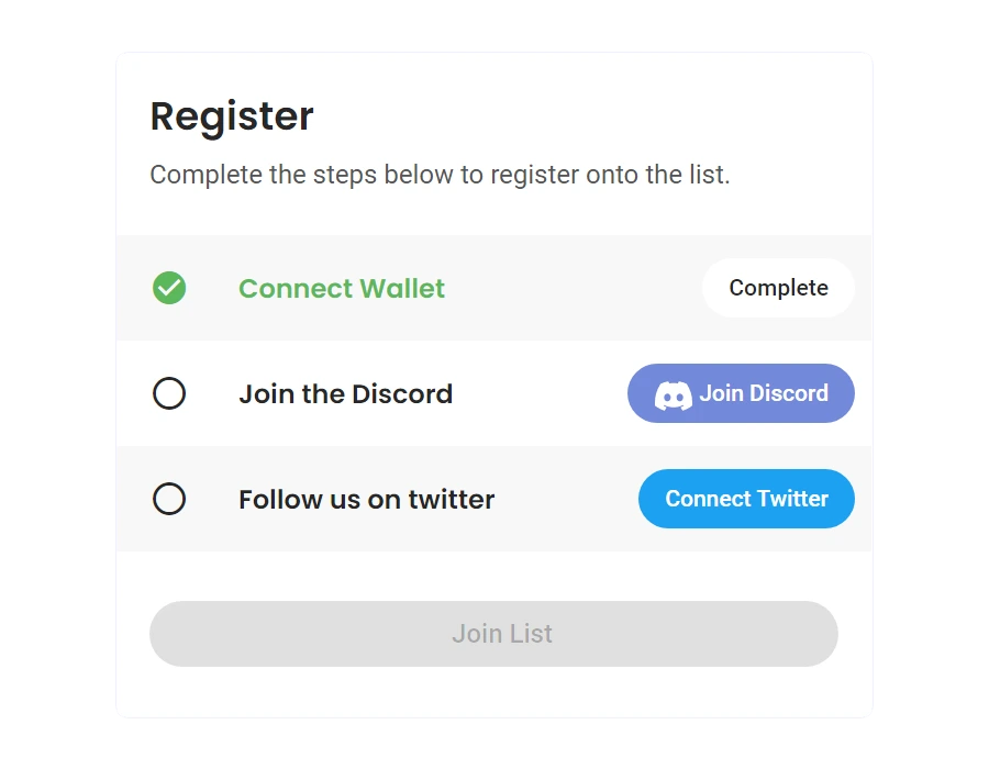 allow list collection form